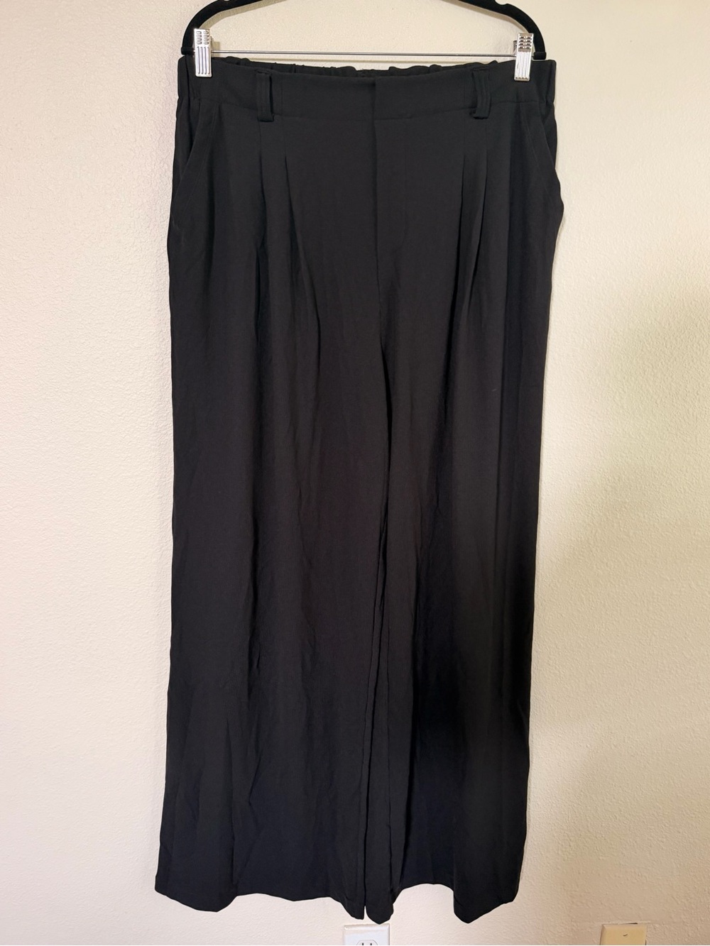 Halara High Waisted Waffle Knit Palazzo Wide Leg Pants XL Tall